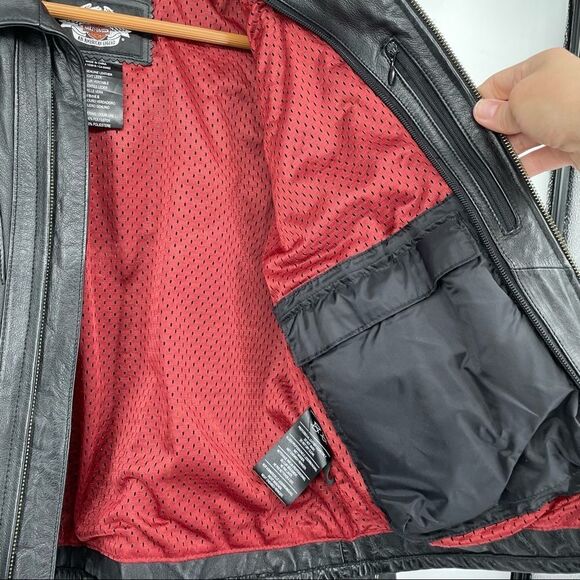 Harley Davidson Gypsy Road Laced Black Leather Moto Women’s Jacket Small - Picture 4 of 12